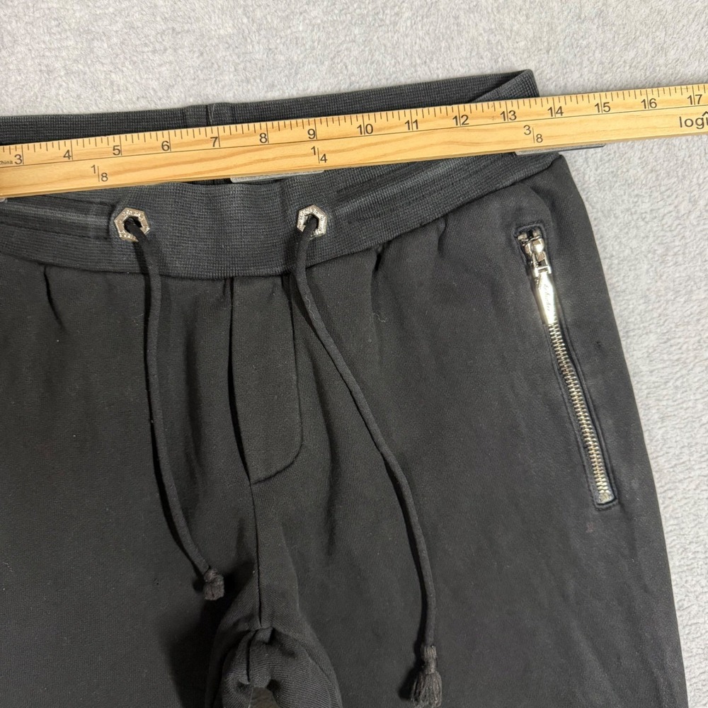 Hacker Plein Gothic Camo Rhinestone Skull Sweatpants Joggers Black - Size M - Picture 12 of 15